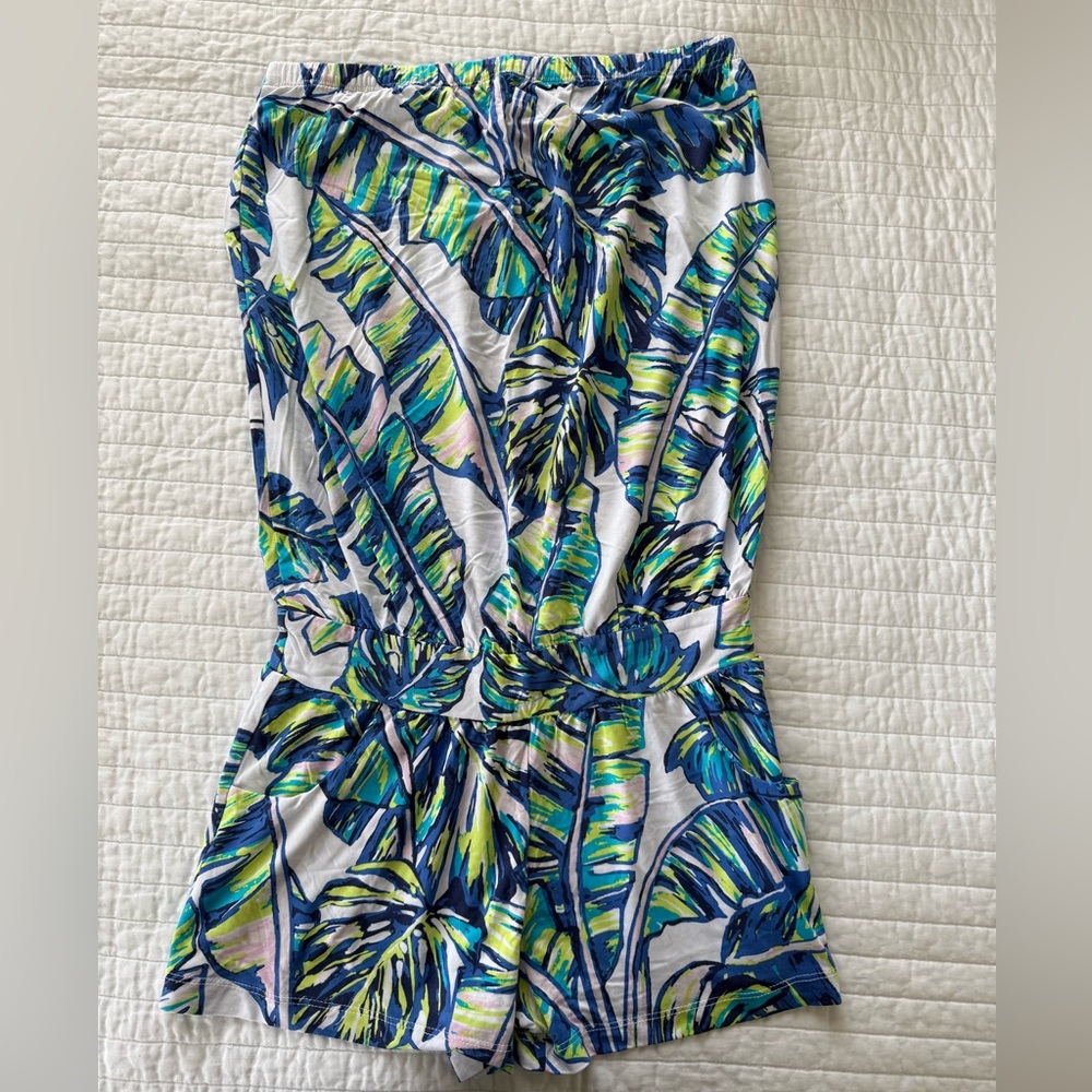 XS Tori Richard Honolulu strapless romper